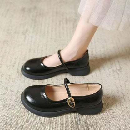 Damen Ballerinas Mary Jane Elegantem Riemen Bequem
