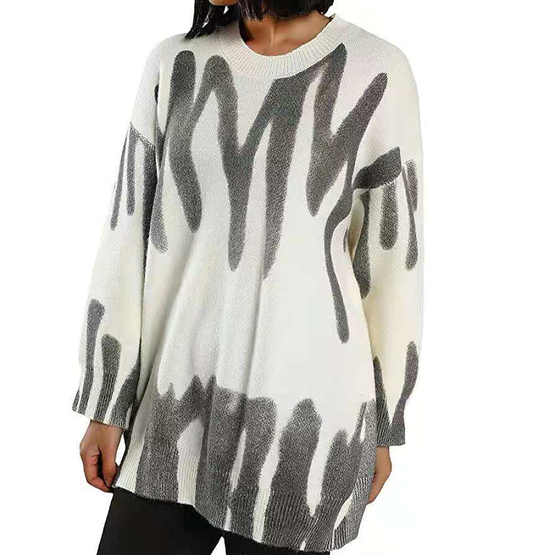Damen Pullover Groß Locker Farbverlauf Norvielle