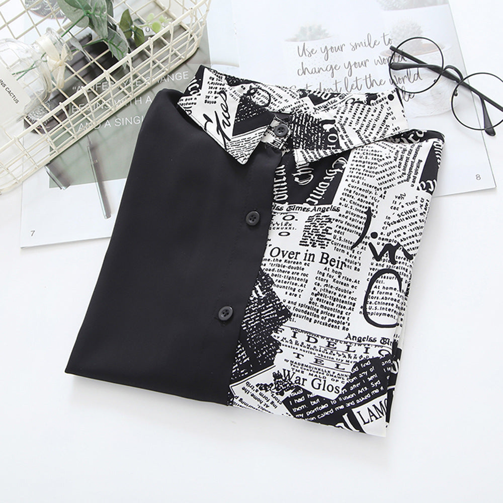 Damen Bluse Kreativer Druck Norvielle