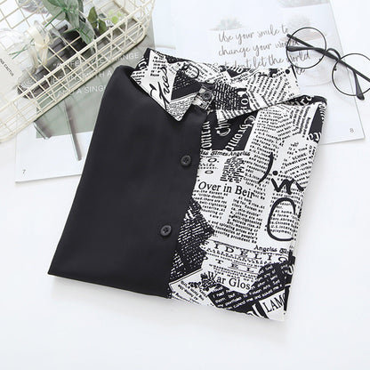 Damen Bluse Kreativer Druck Norvielle