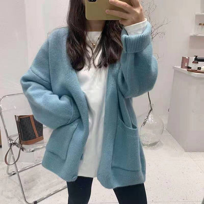 Damen Strickcardigan Übergroß Mit Taschen Norvielle - Norvielle
