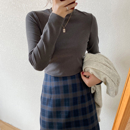 Damen Langarmshirt Weiches Baumwoll Norvielle