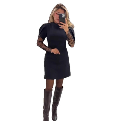 Damen Kleid Spitze Figurbetont Norvielle