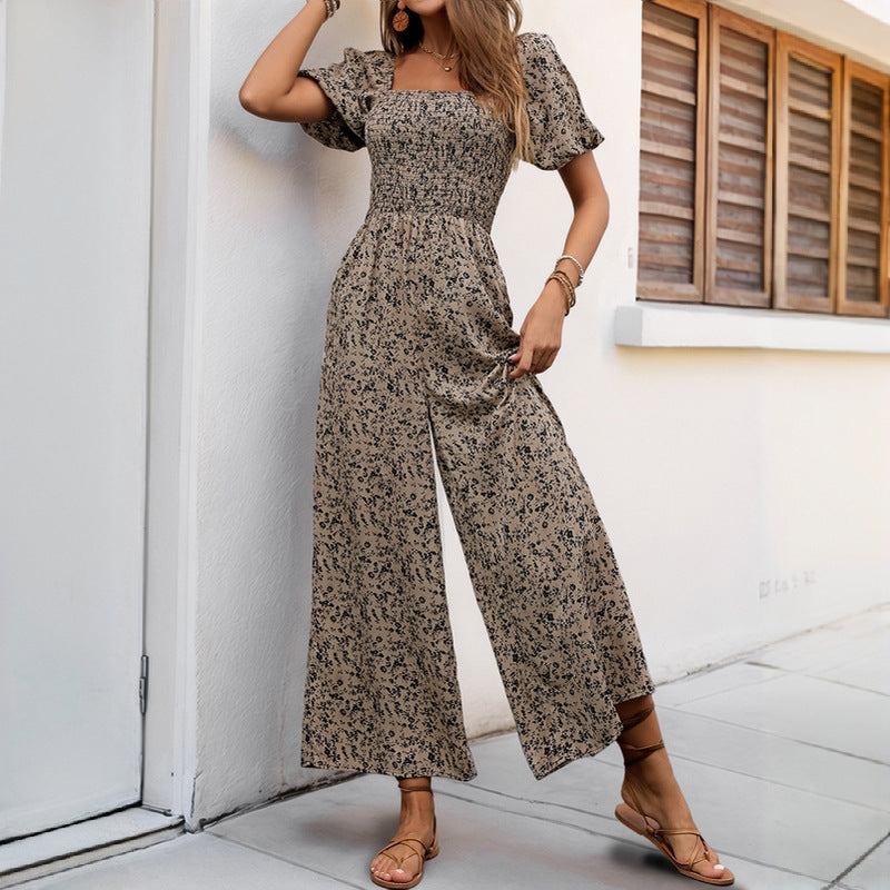 Damen Jumpsuit Floralmuster Bequem Norvielle