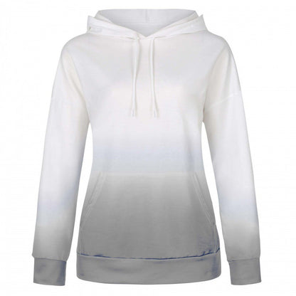 Damen Kapuzenpullover Moderner Farbverlauf Kängurutaschen