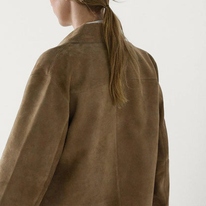 Damen Kurzjacke mit Brusttaschen und Knöpfen Norvielle
