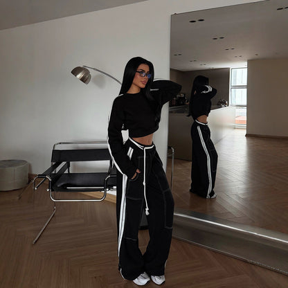 Damen Crop--Set Baumwolle Bequem Norvielle