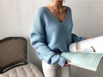 Damen Pullover V-Ausschnitt Rippstruktur Kuschelfleece Beige