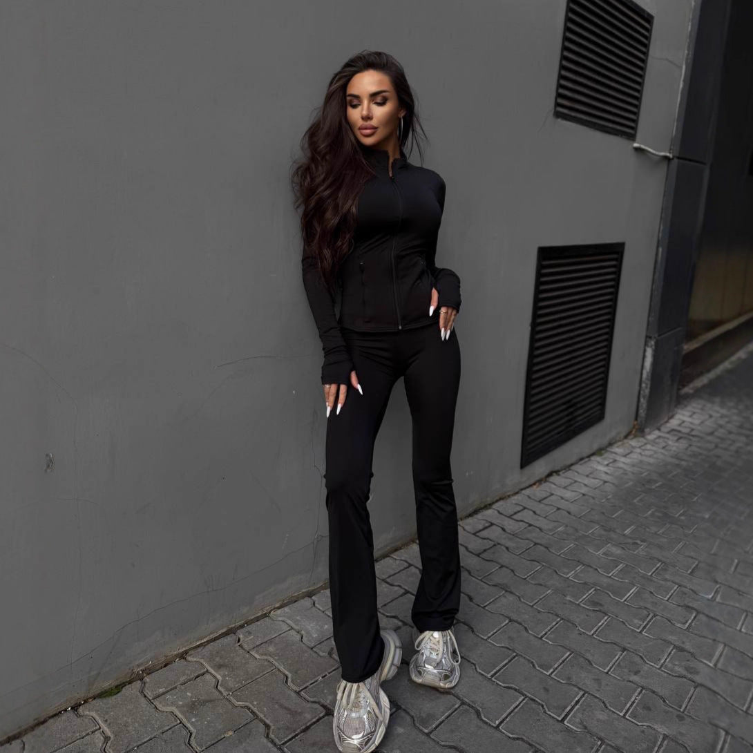 Damen Sportjacke Hochkragen Funktions-Taschen Norvielle
