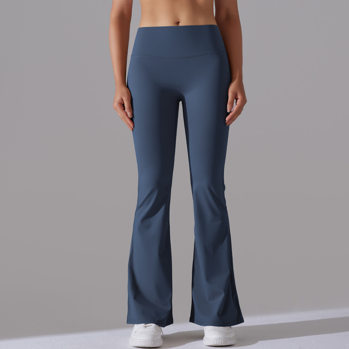 Damen Fitnesshose Flared High-Waist Sportleggings für Training