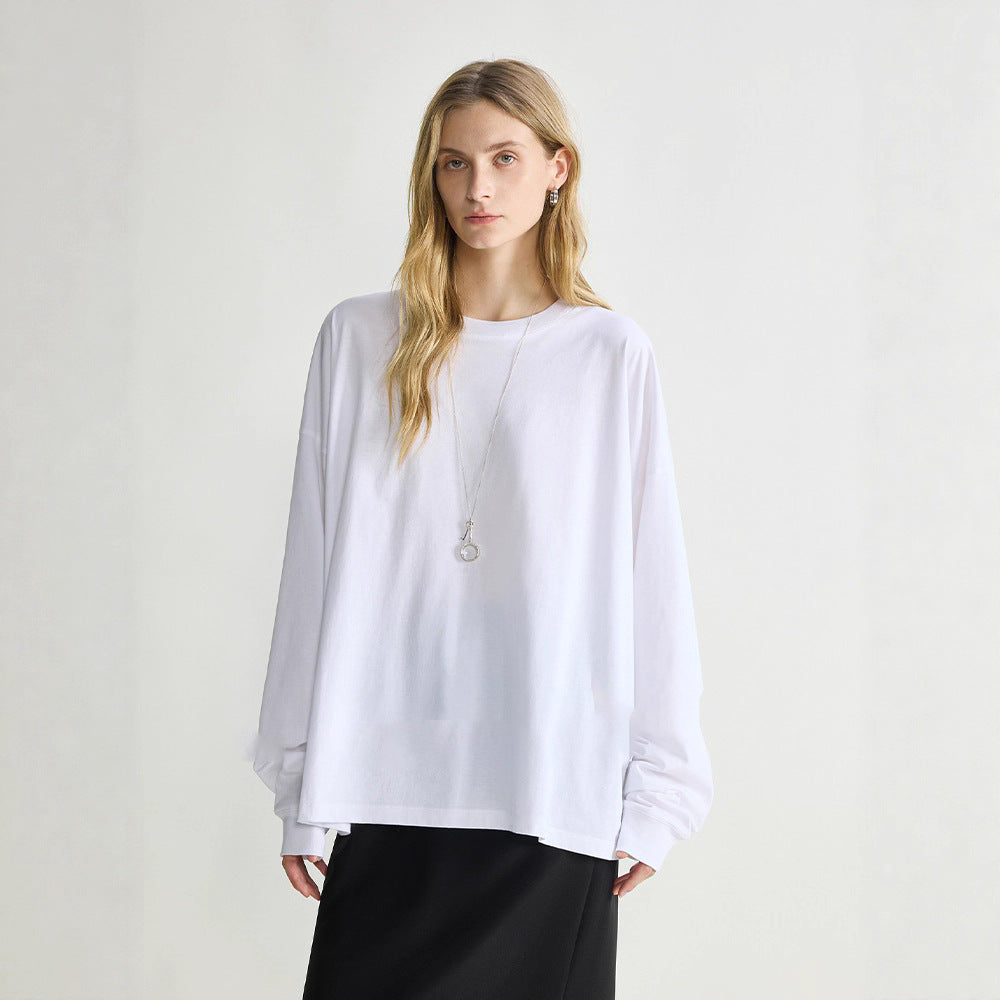 Damen Langarmshirt Minimalistisch Norvielle - Norvielle