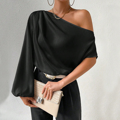 Damen Asymmetrisches mit Puffärmeln Norvielle