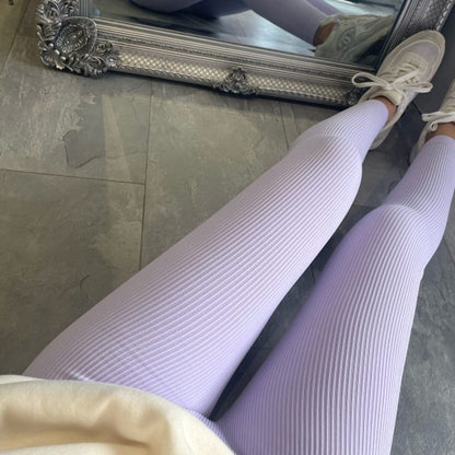 Damen Leggings Rippdesign Hochwerdig Elastisch Norvielle