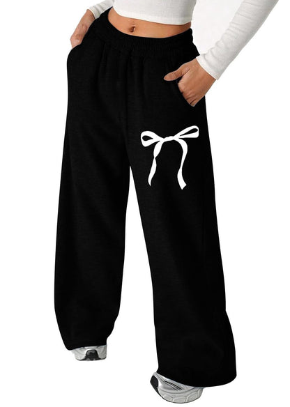 Damen Freizeithose Schleifenmuster Baumwolle Bequem Norvielle