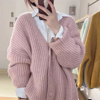 Damen Strickcardigan Oversized Kuschelig Norvielle