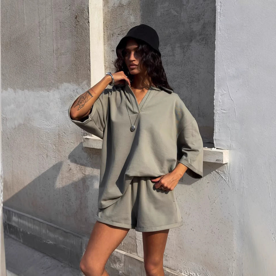 Damen Poloshirt Kleid mit Seitenschlitzen Norvielle