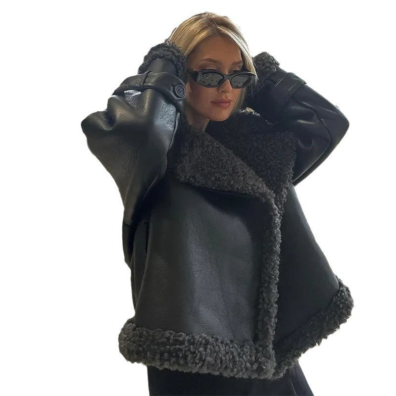 Damen Winterjacke Kunstfellkragen Norvielle
