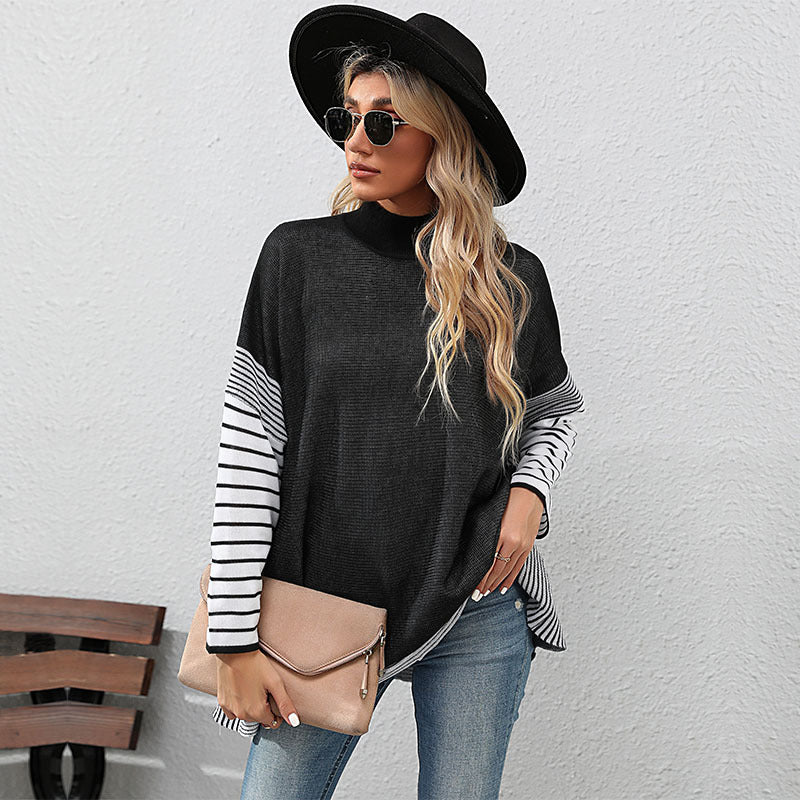 Damen Strickpullover Lässiges Streifenmuster Bequem