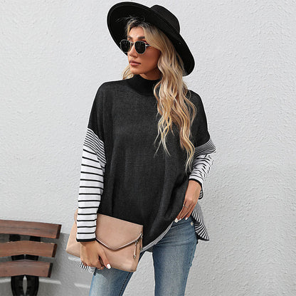 Damen Strickpullover Lässiges Streifenmuster Bequem