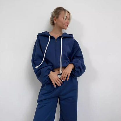 Damen Hoodie Set Weite Hose Norvielle