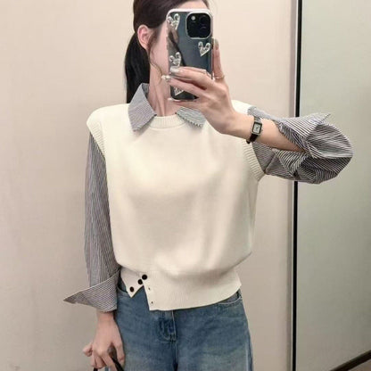 Damen Pullover Lässig Strukturiert Norvielle