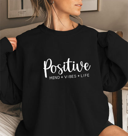 Damen Sweatshirt Voluminöse Ärmel Inspirierender Aufdruck Norvielle