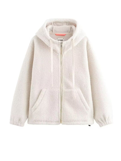 Damen Fleecejacke Hochkragen Kuschelig Grün Norvielle