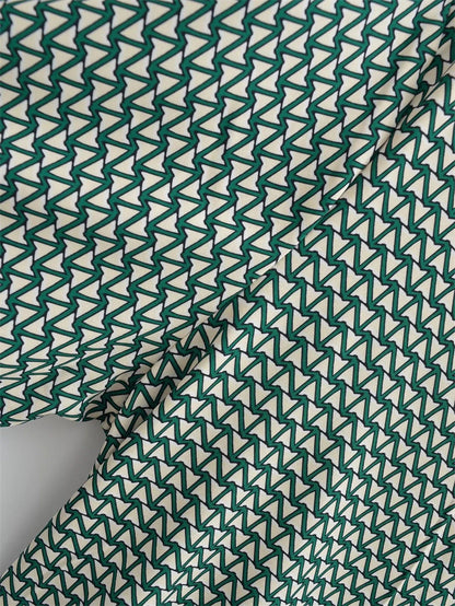 Damen Baumwollhose Weit Grafisches Muster Elastischer Bund