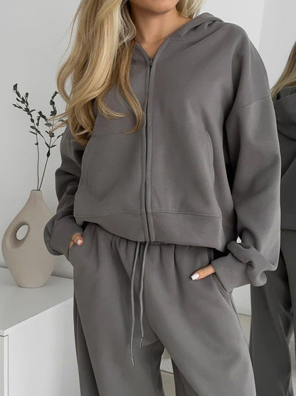 Damen Kapuzenpullover Reißverschluss Hochwertig Norvielle
