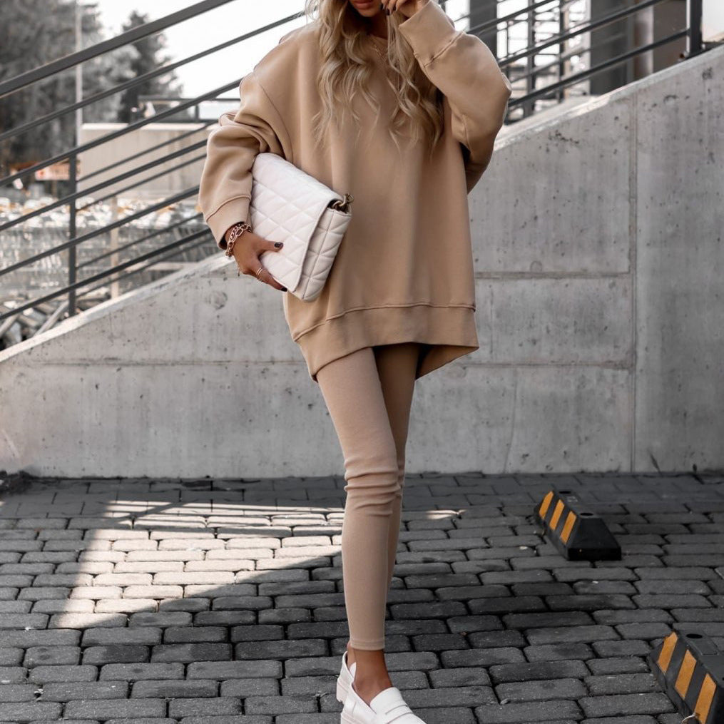 Damen Sweatshirt Überschnittene Schultern Weich Norvielle