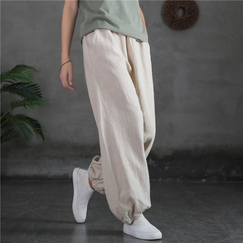 Damen Bequeme Luftpants Elastischer Bund Norvielle