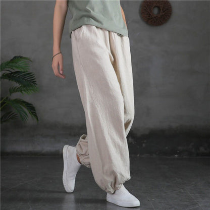 Damen Bequeme Luftpants Elastischer Bund Norvielle