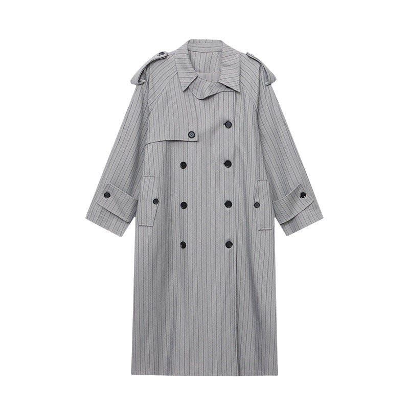 Damen Trenchcoat mit Streifen Gürtel