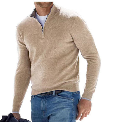 Herren Pullover Halb-Reißverschluss Stilvoll