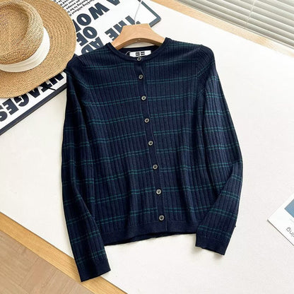 Damen Cardigan Rippstrick Knopfverschluss Norvielle