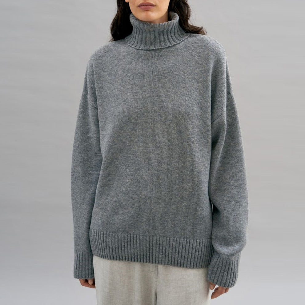 Damen Rollkragenpullover Oversized Kuschelfleece Norvielle - Norvielle