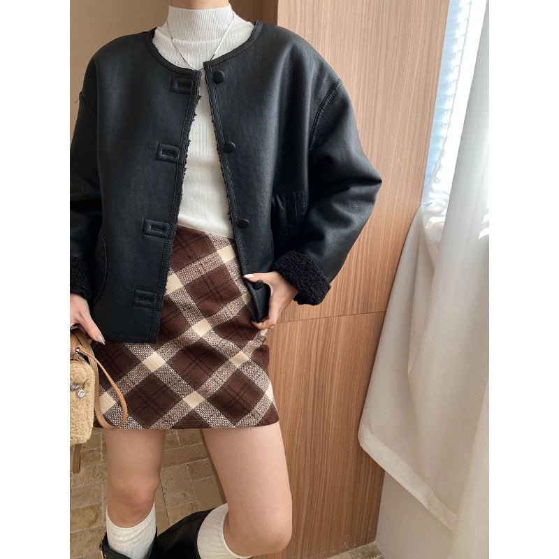 Damen Oversized Strickjacke Kuschelig Knöpfe Beige - Norvielle