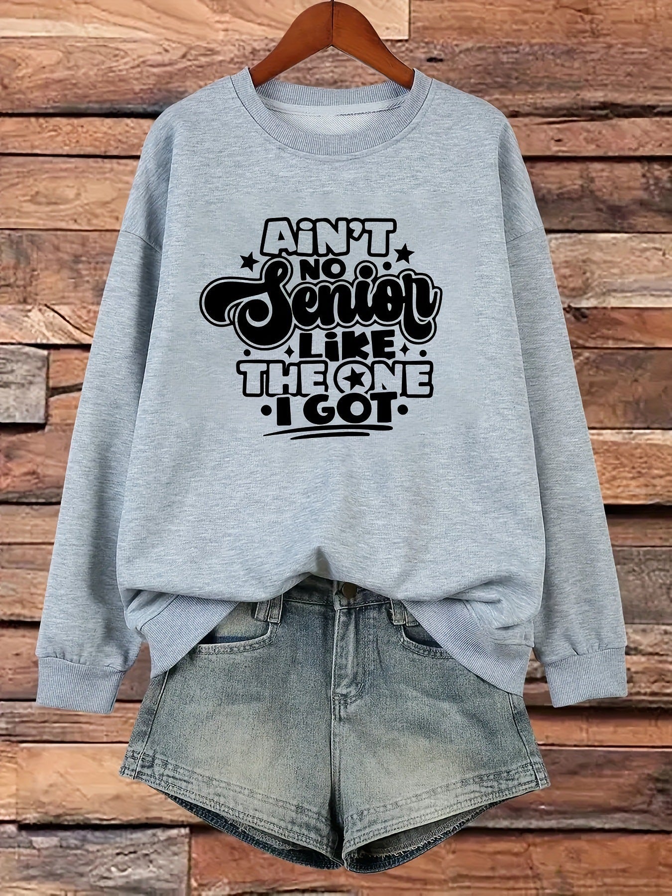 Damen Sweatshirt Lässiges Spruchdesign Norvielle