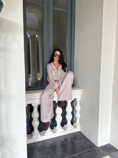 Damen Pyjama-Anzug Langbein Kapuze Norvielle