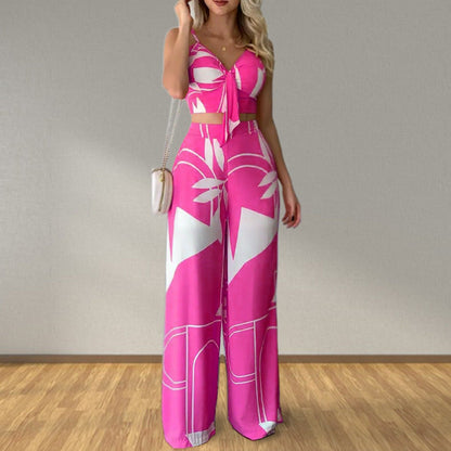 Damen Set Crop- und weite Hose Norvielle