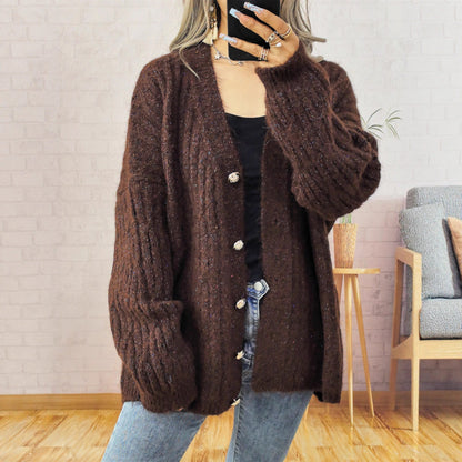 Damen Strickjacke mit Knöpfen Norvielle