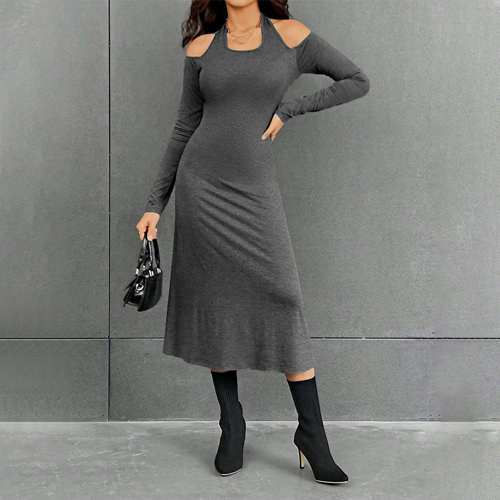 Damen Maxikleid Elegant Cut-Out-Details