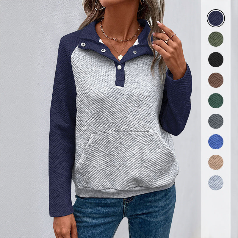 Damen Pullover Stehkragen Strukturiert Norvielle - Norvielle