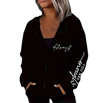 Damen Kapuzenjacke Motivdruck Norvielle