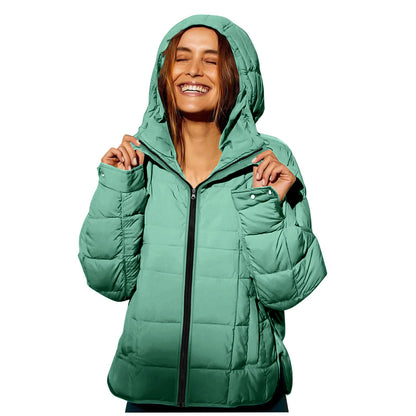 Damen Winterjacke Abnehmbare Kapuze Wasserabweisend Norvielle