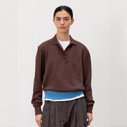 Damen Strickpullover Polokragen Kontrastbund Norvielle - Norvielle