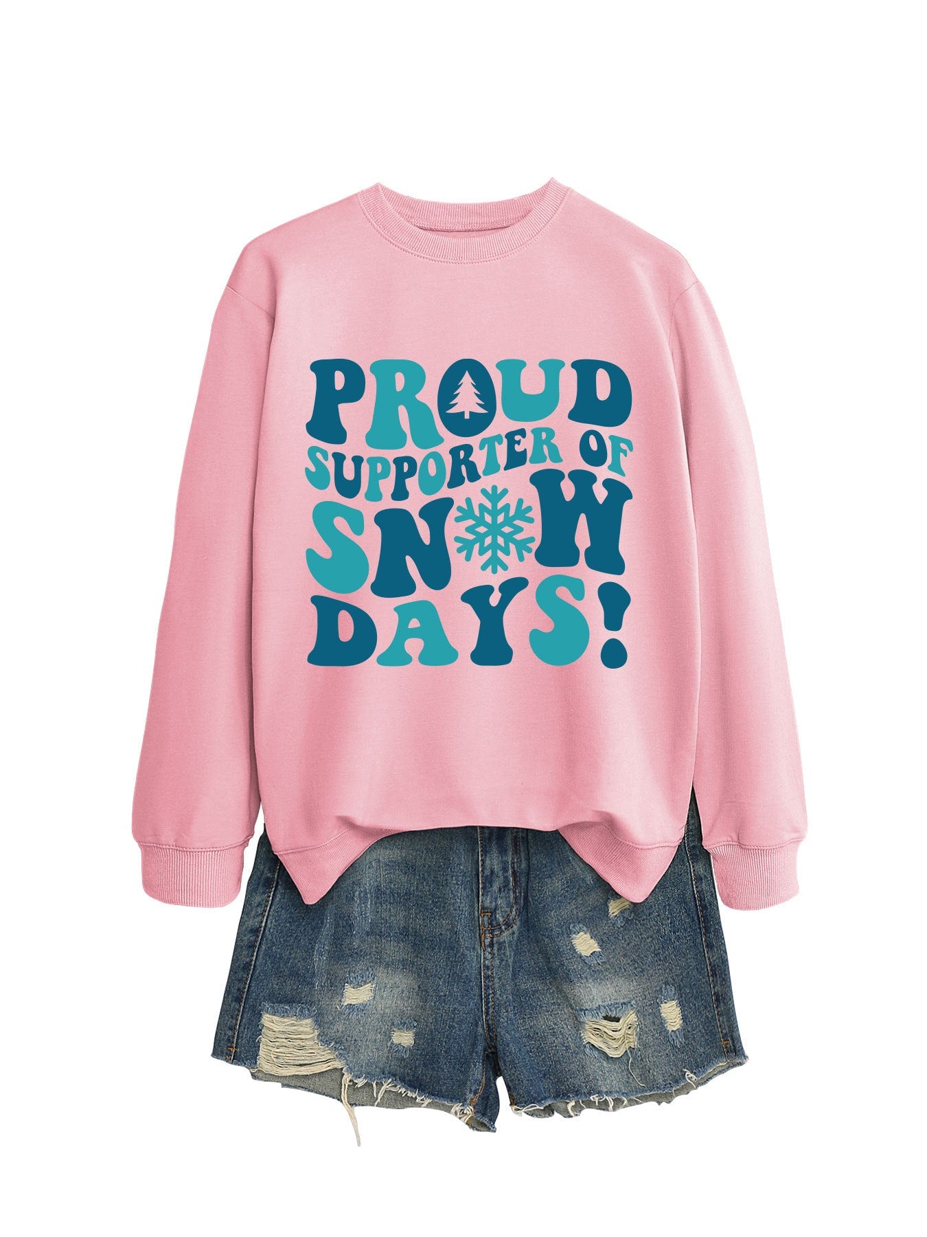 Damen Sweatshirt Kreativer Aufdruck Lässiger Schnitt Norvielle
