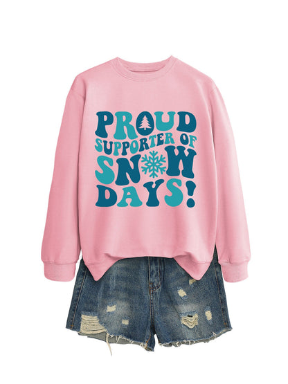Damen Sweatshirt Kreativer Aufdruck Lässiger Schnitt Norvielle