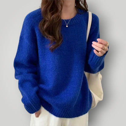 Damen Pullover Weite Passform Langärmlig