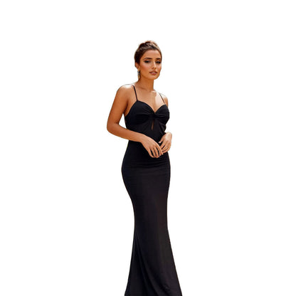 Damen Maxikleid V-Ausschnitt Schmal Norvielle